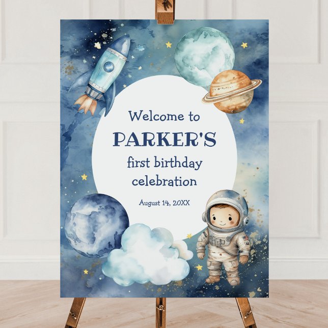 Space First Trip Around the Sun Birthday Welcome Foam Board (Creator Uploaded)