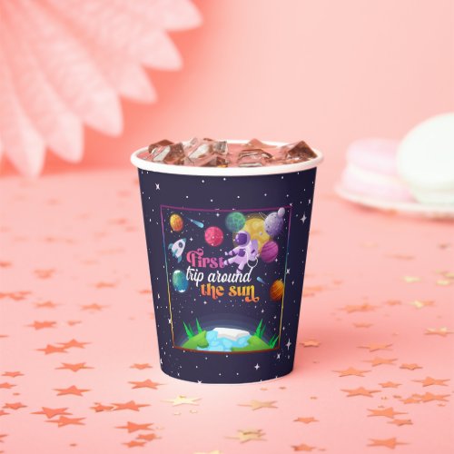 Space First Trip Around the Sun Girl Party Cup