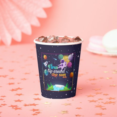 Space First Trip Around the Sun Party Cup