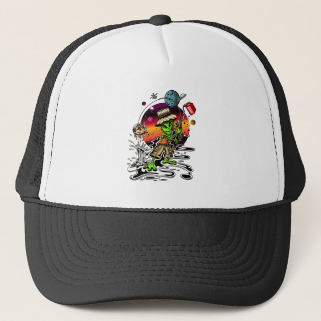 Space Fisherman Trucker Hat (Front)