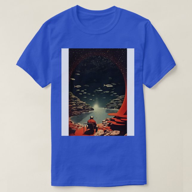 Space Fishing Vintage T-Shirt (Design Front)