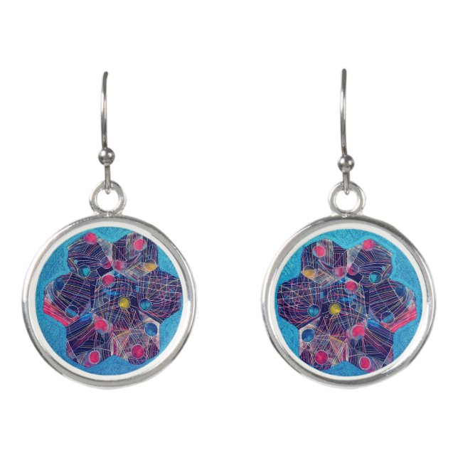 Space flowers earrings (Front)