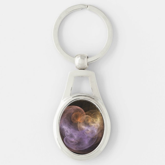 Space Flowers Keychain (Front)