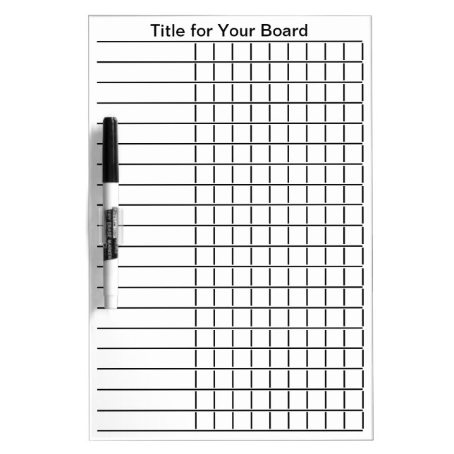 Space for Names, Grid Dry Erase Boards (Front)