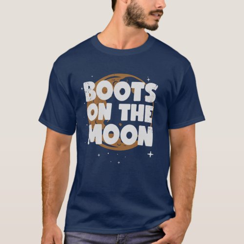 Space Force Boots on the Moon T_Shirt