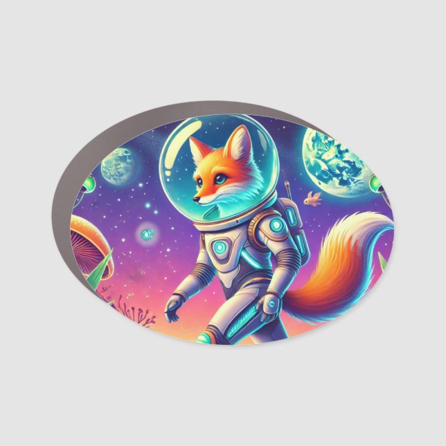 space fox car magnet (Front)