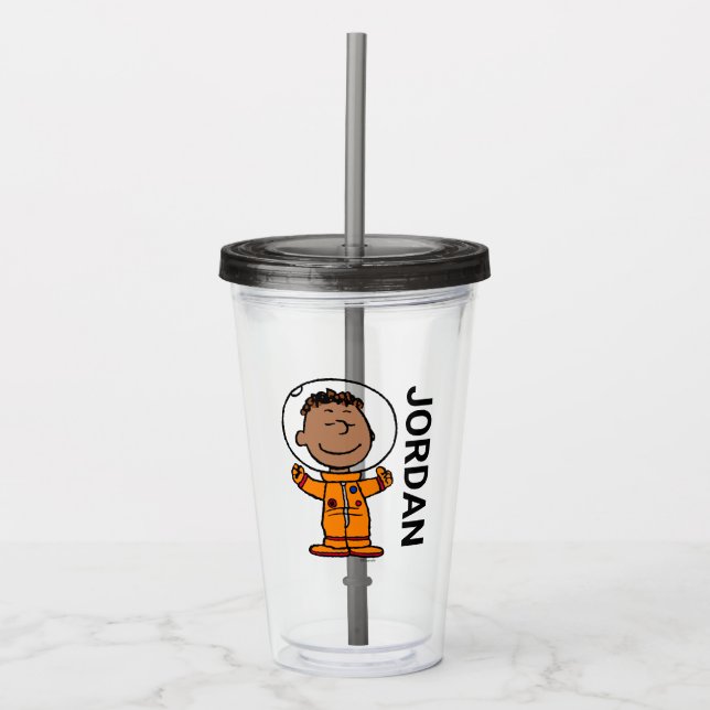 SPACE | Franklin Astronaut | Add Your Name Acrylic Tumbler (Front)