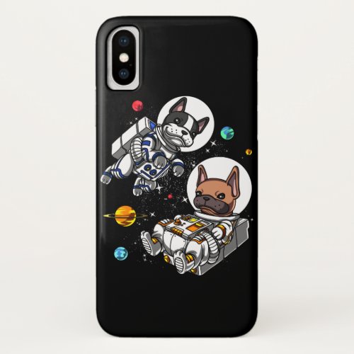Space French Bulldog Astronaut Dog iPhone X Case