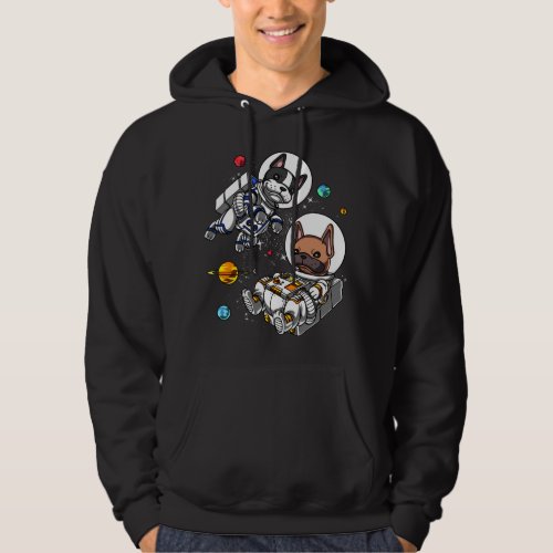 Space French Bulldog Astronaut Dog Hoodie