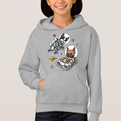 Space French Bulldog Astronaut Dog Hoodie