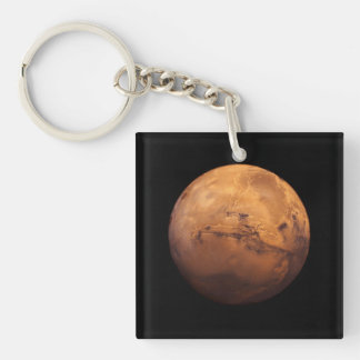 Space Full Color of the Planet Mars Keychain