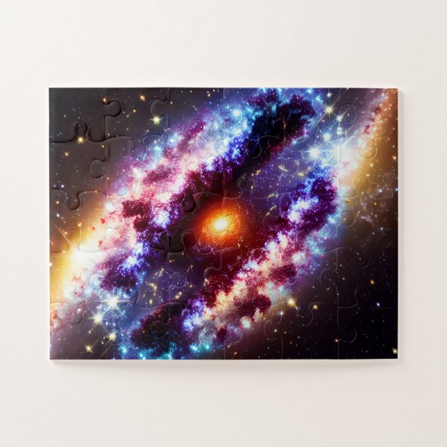 Space galaxies challenging universe center space jigsaw puzzle (Horizontal)
