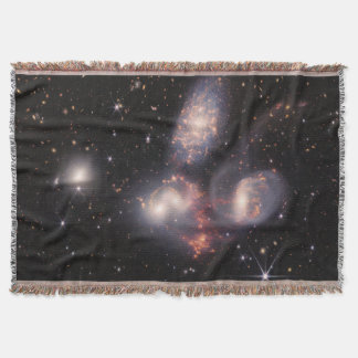 Space Galaxies Stephan's Quintet 5 Deep Field Throw Blanket