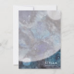 Space Galaxy and Moon Personalized Kids Note Card<br><div class="desc">Blast off into space with these space-themed note cards will inspire those young and old. Featuring a galaxy filled with stars and planets, these cards were inspired by a little girl's dream to become an astronaut. Show her/him that anything is possible with this gift that shows them anything is possible....</div>
