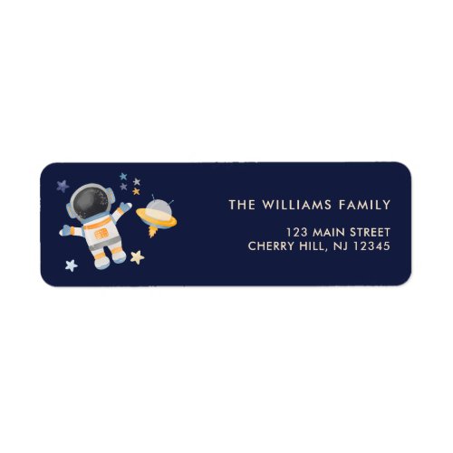 Space Galaxy Birthday Return Address Label