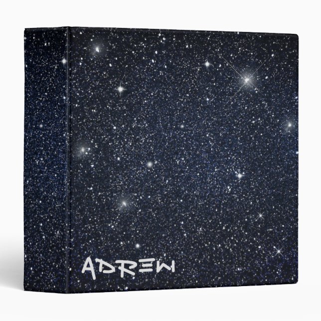 Space Galaxy blue school 3 Ring Binder (Front/Spine)