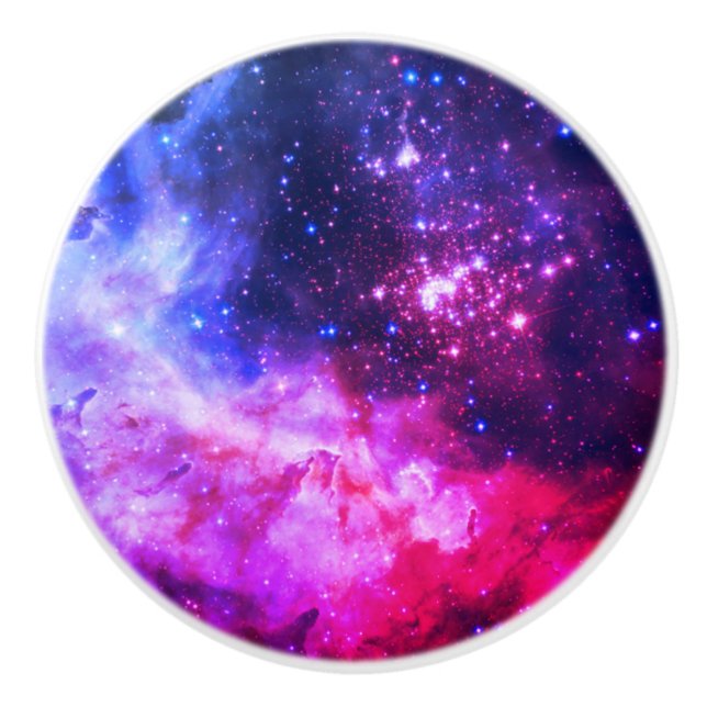 Space/galaxy  ceramic knob (Front)