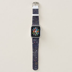 Space Galaxy constellation seamless pattern Apple Watch Band