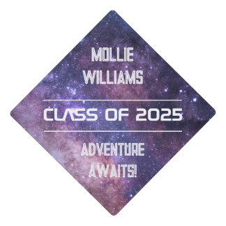 Space Galaxy Graduation Cap