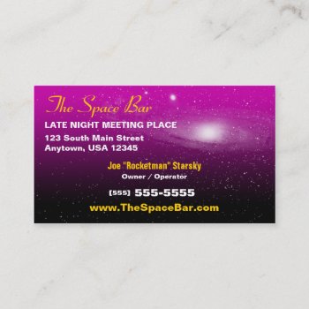 Space / Galaxy Image Business Card by coolcards_biz at Zazzle