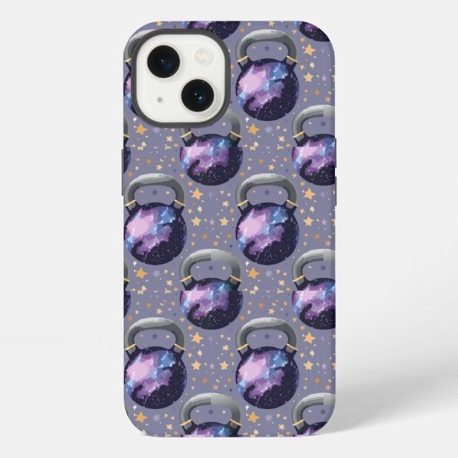 Space Galaxy Kettlebell Iphone Case (Back)