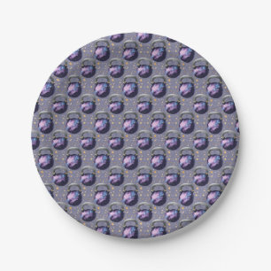 Space Galaxy Kettlebell Paper Plates