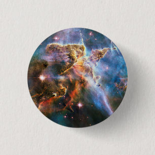Space galaxy nebula. Universe stars Hubble NASA Button