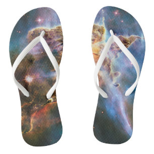 Space galaxy nebula. Universe stars. Hubble NASA Flip Flops