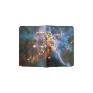 Space galaxy nebula. Universe stars. Hubble NASA Passport Holder