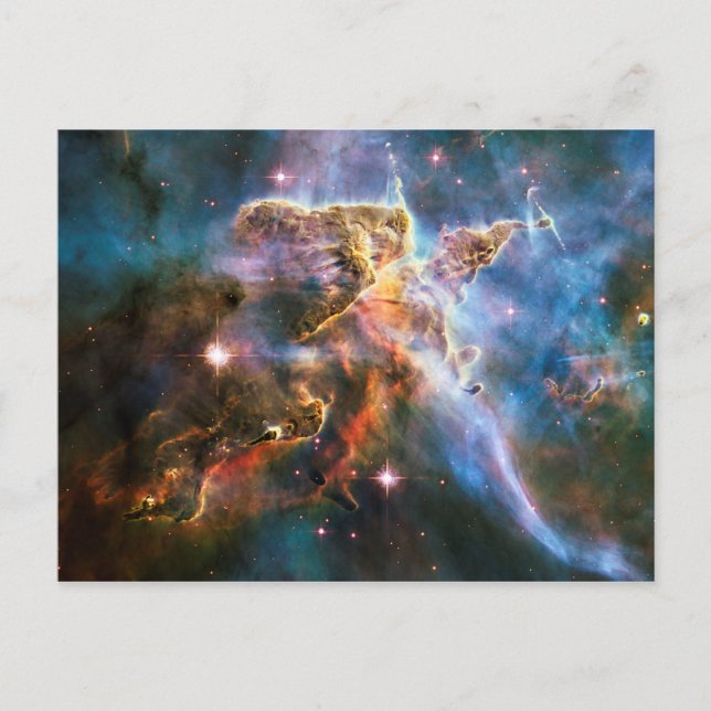 Space galaxy nebula. Universe stars. Hubble NASA Postcard (Front)