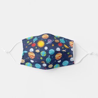 Space Galaxy Planets Adult Cloth Face Mask
