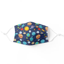 Space Galaxy Planets Adult Cloth Face Mask