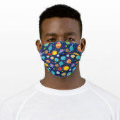 Space Galaxy Planets Adult Cloth Face Mask (Worn)