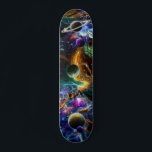 Space Galaxy Planets Nebula Skateboard<br><div class="desc">A spectacular scene of a space galaxy with colorful swirling nebulas,  stars and planets on a black background.  A stunning print for those that like outer space and for those astronomy enthusiast.</div>