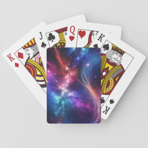 Space galaxy poker cards