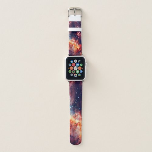 Space Galaxy Print Apple Watch Band
