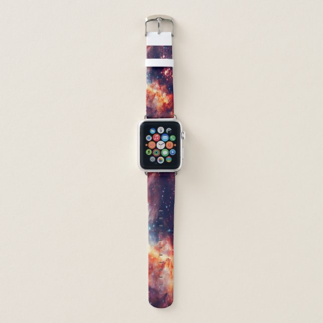 Space Galaxy Print Apple Watch Band (Front)