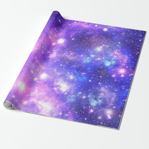 Space Galaxy Purple Wrapping Paper