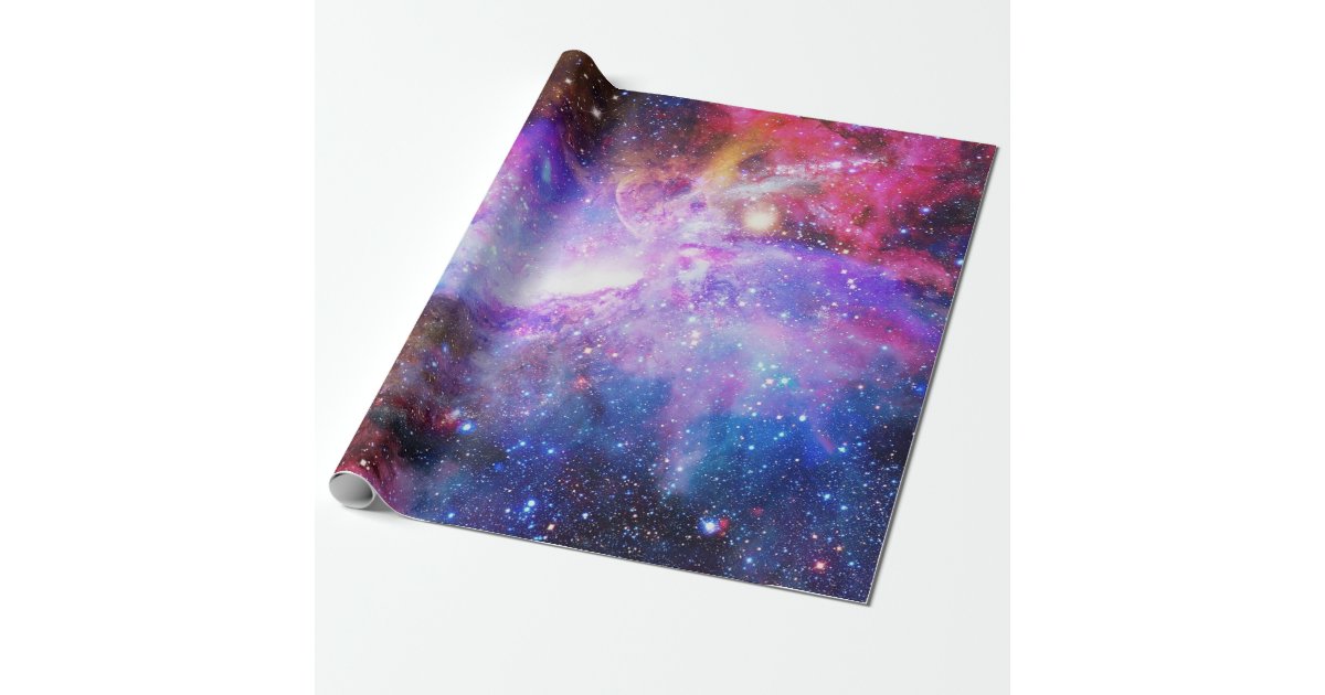 Stardust Space Galaxy Purple Print Luggage Cover Protector