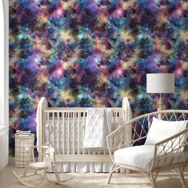 Space galaxy starry night boys bedroom wallpaper  (Kids)