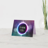 Space galaxy thank you card