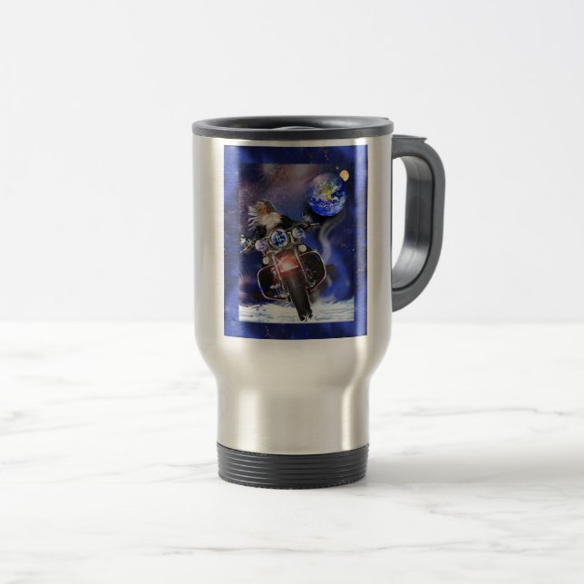 Space Galaxy Travel Mug Harley Davidson (Front Right)