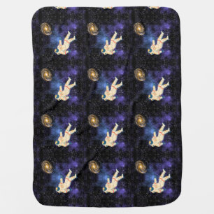 Space Galaxy with Astronaut Baby Blanket