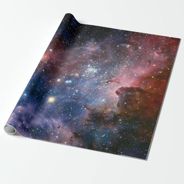 Space Galaxy Wrapping Paper (Unrolled)
