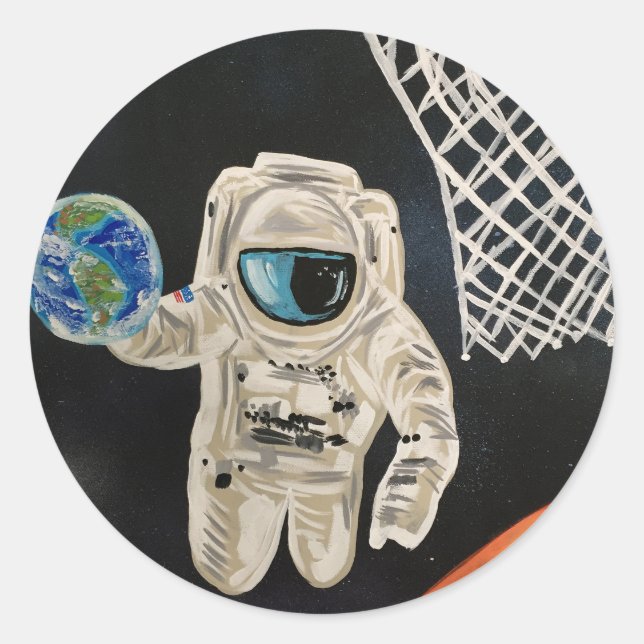 Space Games   Classic Round Sticker (Front)