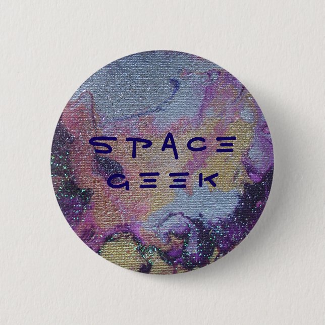 Space Geek Badge Button (Front)