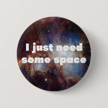 Space Geek Funny Button