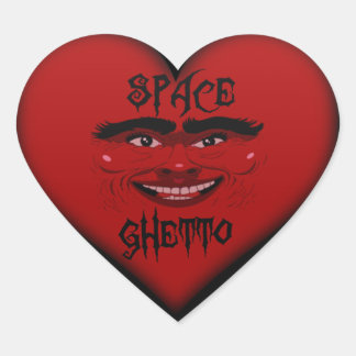 space ghetto heart sticker