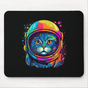 Space Gifts Cat Mom Cat Dad Men Women Kids Astrona Mouse Pad
