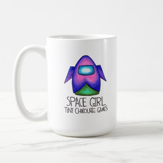 Space Girl Game: Space Ship Mug (Left)